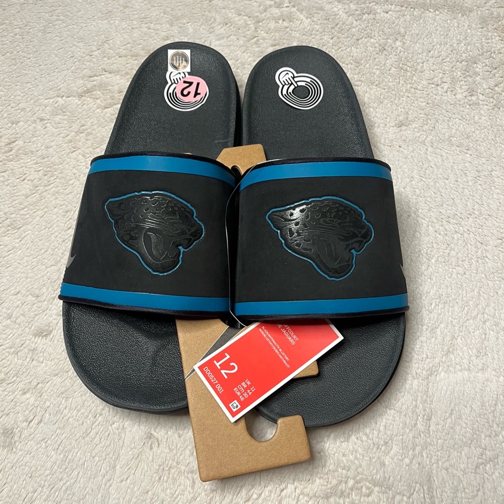 Nike Offcourt Slides NFL Jacksonville Jaguars Mens 15 DD0527 001 NWT